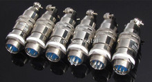 6 sets/kit (2~7Pin) 12mm XS12-1~7 Screw Aviation Connector Plug,XS12J7Y,XS12K7P,The aviation plug Cable connectors,AC/DC circuit