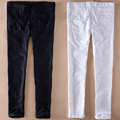 Plus Size Ultra Thin Summer Beige White Black Flax Beach Trousers Linen Pants Men Drawstring Slim