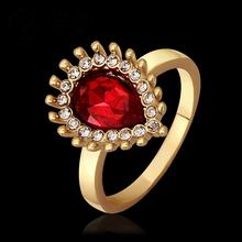 R561 Wholesale Cheap Price High Quality New Fashion Jewelry 18K Gold Plated Ruby Ring For Women