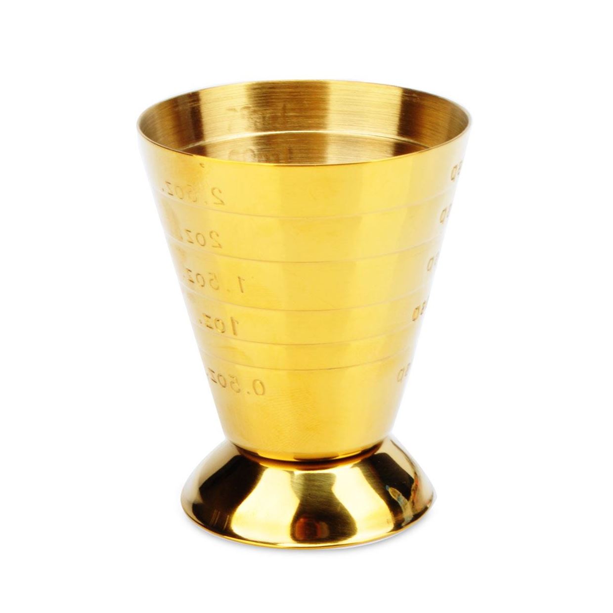 Gold ounce cup measuring three kinds of utility scale stainless steel