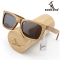 BOBO BIRD 2016 Fashion Men Sunglasses Custom wood Bamboo sunglasses Square Piltor oculos feminino de sol