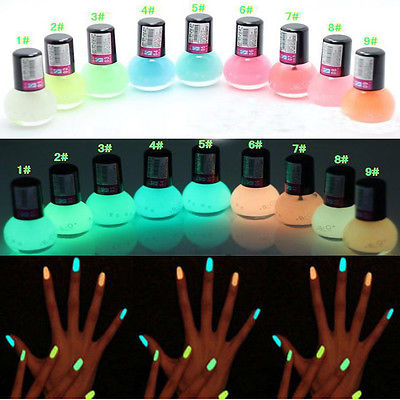 1Pcs Candy Colors Nail Lacquers Fluorescent Luminous Neon Glow In Dark Varnish Nail Art Polish Enamel