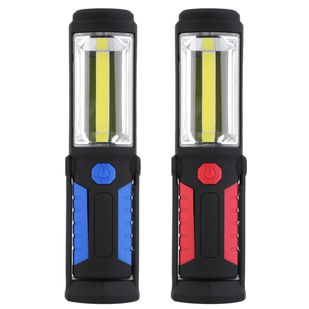 1 LED 1 COB Outdoor Fishing Light Magnetic Work Hand Lamp Emergency Torch