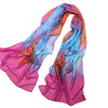 New Design Graffiti Womens Ladies Voile Long Stole Scarves Shawl Scarf free shipping