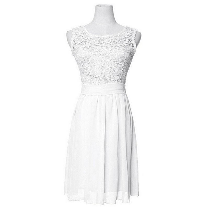 women short white dress