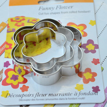 3 Pcs/set Flower Shaped Cutting Mold Cookie Cutter Cupcake Baking Tool Fondant Cake Cream Decoration Kitchen Accessories #381