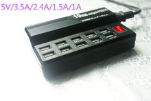 Wholesale Portable 10Port Smart 5V 1 5A 2 4A 3 5A USB Fast Charger FOR All