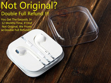 100% Guarantee Original Earphones Genuine Headset Earpods Headphones For Mobile Phone 5 5S 5C 6 6Plus Free Shipping In Stock