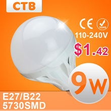 Quality Assurance 10PCS/lot E27 B22 Light Bulb 10W 12W 15W LED Bulb Lamp, 220V Cold/Warm White Led Spotlight Lamps Free Shipping
