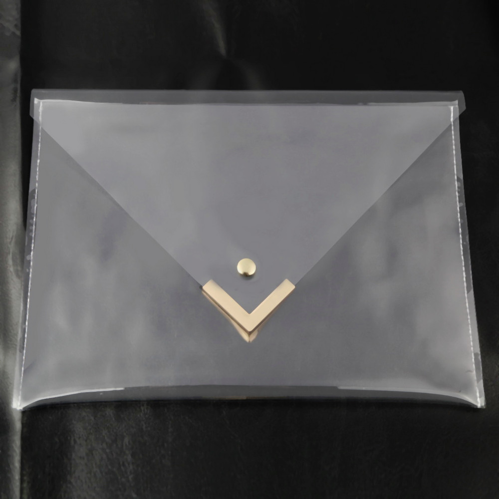 transparent envelope clutch