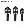 NEWACALOX 3pc 12mm 16mm 19mm Industrial Countersink Bore Set Wood Tools Drill Bit Set Woodworking Boring