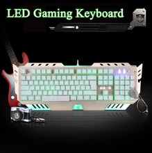 High Quality 3 Colors LED Backlight Wired USB Gaming Keyboard Mechanical Teclado Gamer For Computer PC LOL DNF CF Dota2 Game