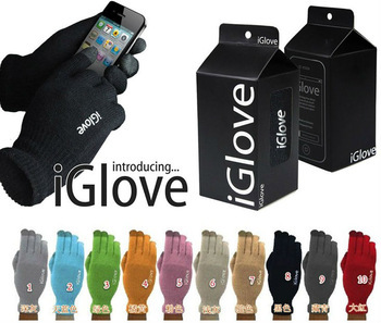 Free Shipping Retail Box iGlove Touch Screen Gloves For Unisex Warm Winter for Iphone ipad For