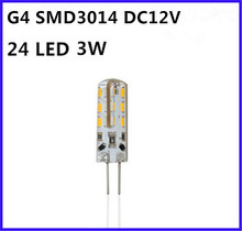 G4 led bulb 3014SMD 3W 4W 5W 6W LED Crystal lamp light DC12V AC220V Silicone Body