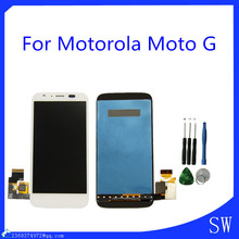 White for Moto G XT1032 XT1036 LCD Display Touch Screen Digitizer Mobile Phone LCDs Assembly Replacement