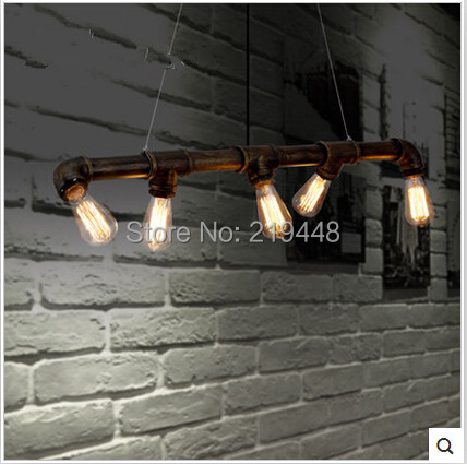Loft Bar Cafe Retro Iron Lighting Creative Personality Industrial Restaurant Bar Pipe Pendant Light