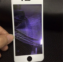 9H Carbon Fiber 3D Round Edge Toughened Screen Protector Film Tempered Glass blue anti glass protect For iPhone 6plus 6Splus 5.5