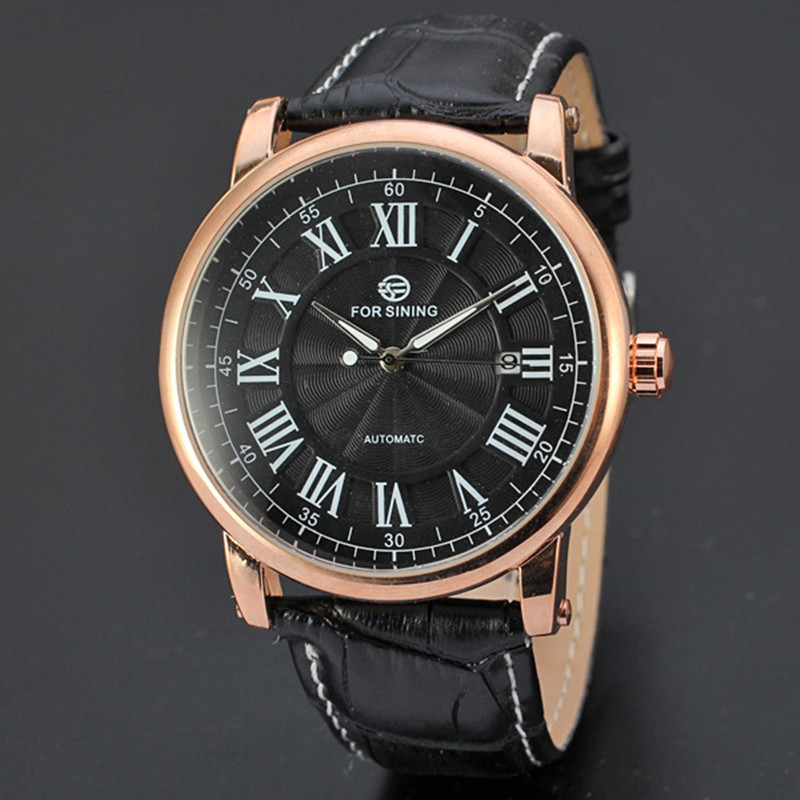 2015 Famous Brand Forsining Watches Men s Automatic Mechanical Watch Calendar Men s Wristwatch High Quality