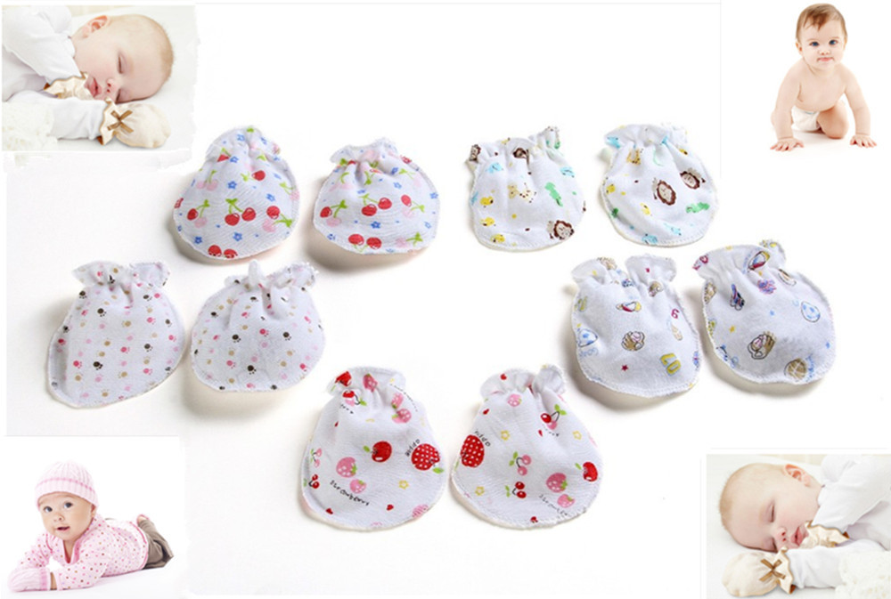 2015 cute 0 9month newborn babies cotton gloves for baby girls boys scratch infant gloves cartoon