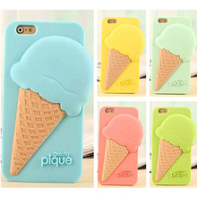New Lovely gelato ice cream Soft Silicon back cover mobile phone cases for Apple iphone 4G 5G 5C 6G 6S 6S Plus cell phone cover