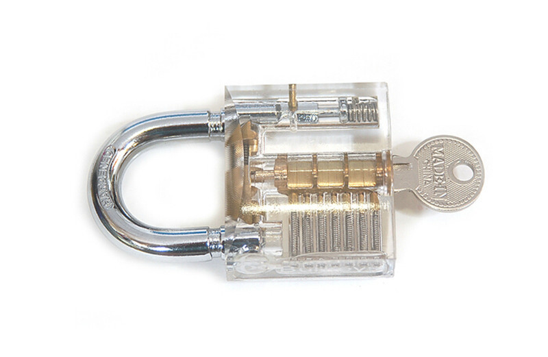 Transparent Lock Professional Visible Cutaway of Practice Padlocks Locksmith Tools Special Gift Toy
