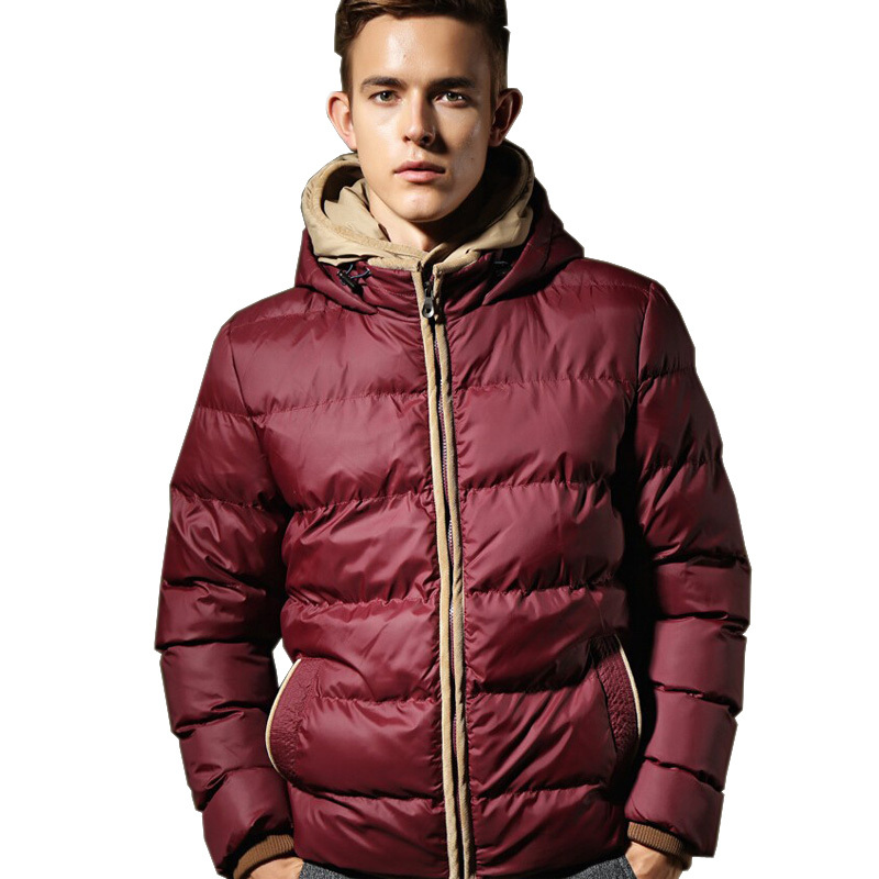 Brand Outdoor Wear Men s Down Parkas Clothes Fashion Hooded Winter Warm Cotton Casual Jacket Coats