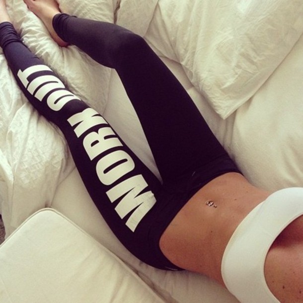 S 4XL Women s Harajuku Work Out Letter Printed Black Fitness Leggings Casual Sexy Modal Sportwear