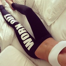 S 4XL Women s Harajuku Work Out Letter Printed Black Fitness Leggings Casual Sexy Modal Sportwear