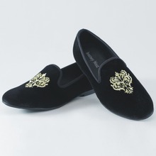 New Fashion Men Velvet Shoes British Mens Flats Smoking Slippers Men Loafers Dress Shoes Black Casual Shoes Plus Size 7-14