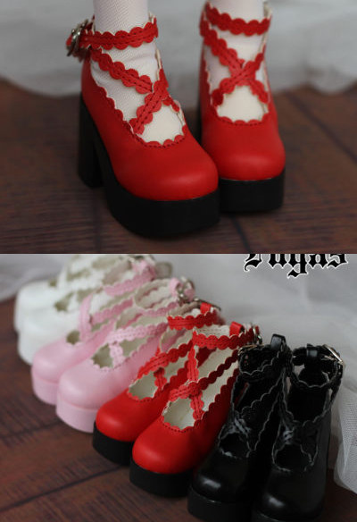 Lace Strap Ankle High Heel BJD Doll Boots 4colors for 1/3 SD, 1/4 MSD BJD Doll Luts AS,DOD,Doll Shoes Doll Clothes