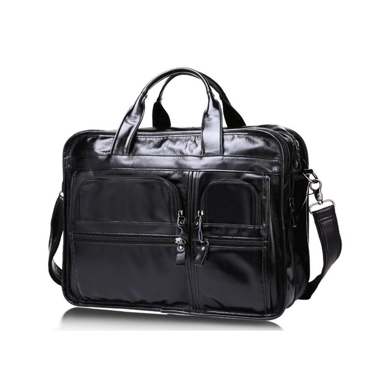 2016 Men's genuine leather handbags Man causal briefcases male Vintage cow leather laptop bags business messenger bags shoulder