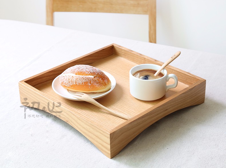 Japanese-style Solid Wood Eco-friendly Fruit Bread Square