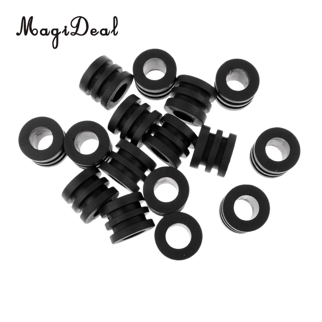 16 Pieces Rod Bumpers Slotted Rubber Bumpers for 1.2m or 1.4m Foosball Table 