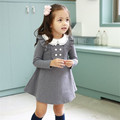 2016 spring autumn new arrival cotton girl korean clothes doll collar long sleeved casual girls A