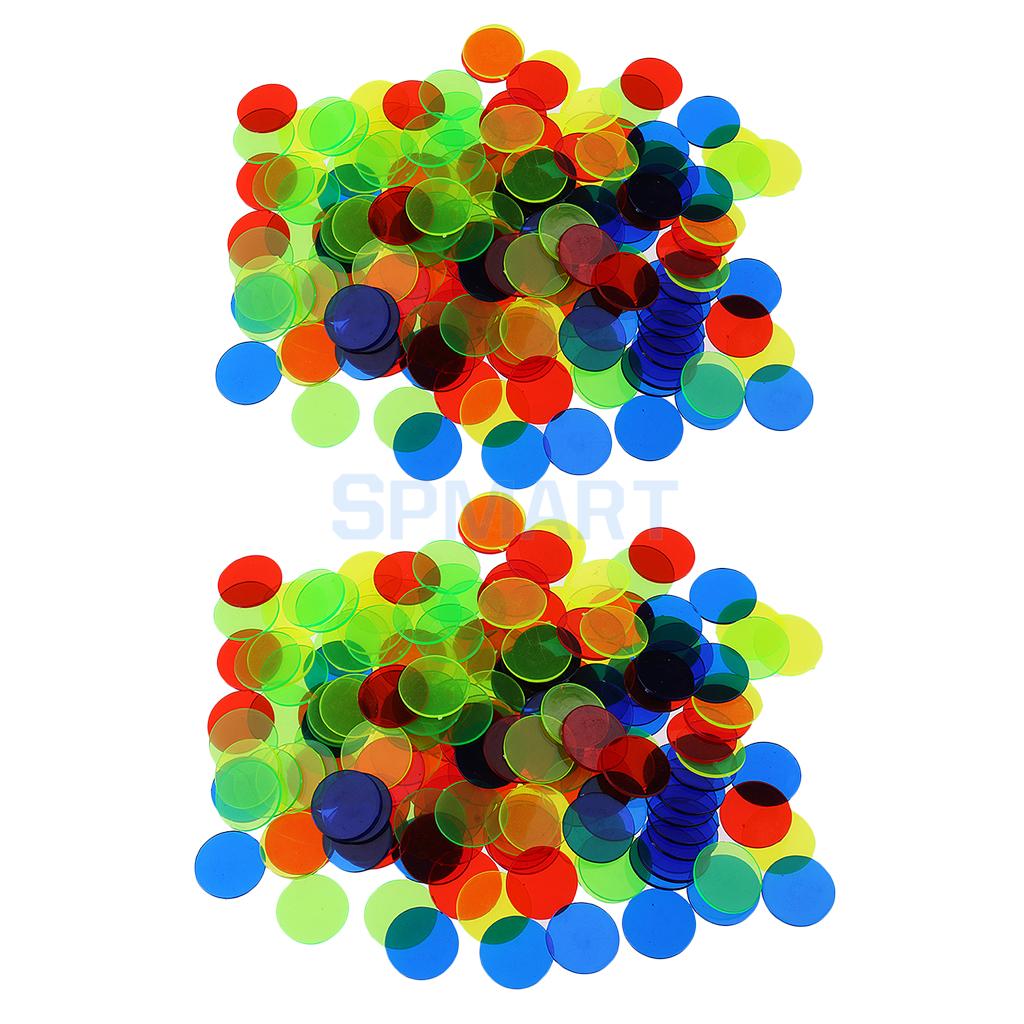 200 Pieces 25mm Round Children Teaching Bingo Chips Toys for Learning Fun 