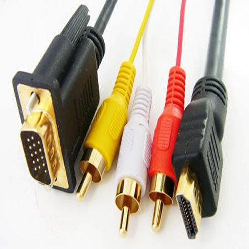HDMI HDTV to VGA 3 RCA Converter Adapter Cable 1080pin HDMI from