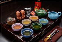 17pcs Chinese kung fu teaset Color ceramic pottery teapot for the tea set cups tea pot