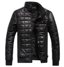 NEW 2013 autumn and winter Mens leather jackets short design stand collar PU coats thickening outerwear,Free shipping