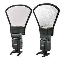 Hot Selling White Silver Tone Flash Light Barrier Reflector for SLR Camera