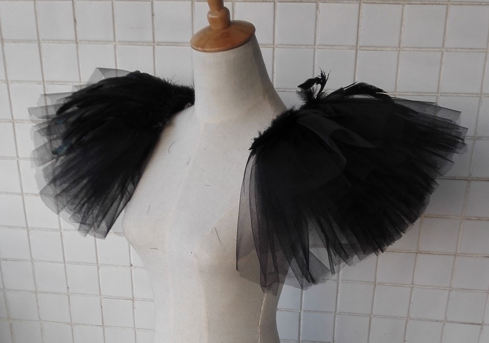 el yapimi toplanan gelin tul omuz apolet tuy ile fsp16001m epaulette epaulette shoulderepaulette feather aliexpress