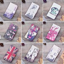 10 Patterns Fashion Flip PU leather Case for Lenovo A536 A358t Cover Wallet Phone Cases with