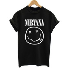 New Women/Mens Rock Band Tops Tees Short Sleeve t shirt Famous Rock Band Nirvana Printed Cotton t-shirt Designer Clothing