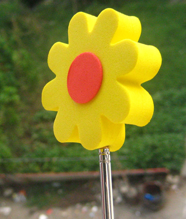 Yellow color Little Flower Antenna Ball Toppers Antenna Topper Car