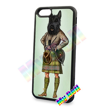 Scottie dog kilt scottish terrier Animal hard skin cell phone cases cover housing for iphone 4s 5s 5c 6 6plus cover cases