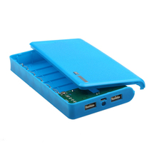 Hot selling Dual USB 5V 2A 6x 18650 Power Bank Battery Case Box Charger Flashlight
