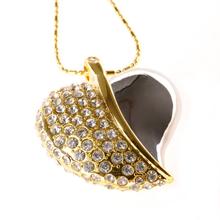 Crystal Heart 64GB 32GB 16GB Jewelry Usb 512GB Flash Drive Jewelry Memory Stick Pen Drive 1TB Gadget Pendrive 2TB Necklace Gift