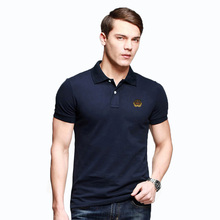 2016 Summer Style New Brand Men Polo Shirt Crown Men Breathable Polos 80% Cotton Short Sleeve Shirt Camisa Polo Plus Size 5XL