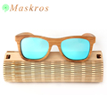 High Quality Wooden Frame Case Free 100 Natural Handmade Bamboo Sunglasses Polarized Sun Glasses For Men