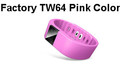 Hot Selling TW64 Pink color NEW Fitness Bluetooth 4 0 Smartband Smart Wristband Bracelet IOS Android