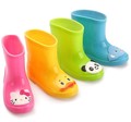 2017 Children Spring Autumn Boys Girls Baby Kids Rhino Candy Color with Frog Cat Rabbit Rain